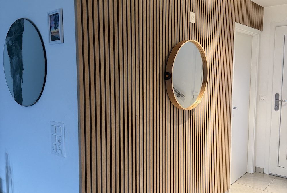 Panneaux acoustiques en bois ajouré à Vétroz